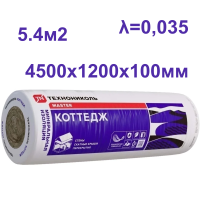 Мат минераловатный 35qn Коттедж, 4500x1200x100 мм, 5,4 м2