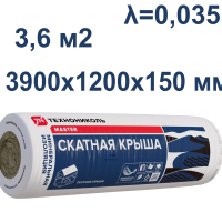 Мат минераловатный 35qn Скатная крыша, 3900x1200x150 мм, 3,6 м2